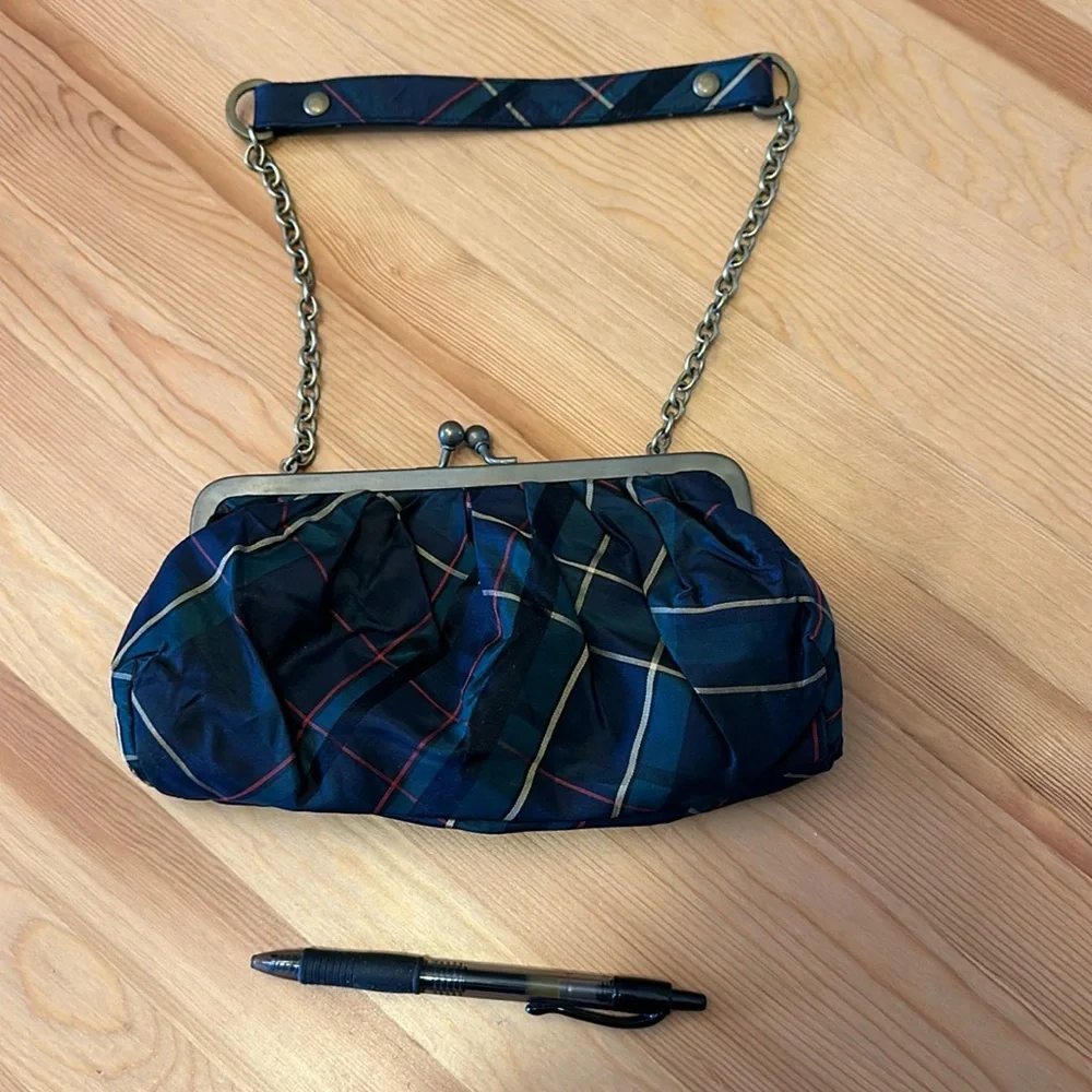 Ralph Lauren Rugby tartan black watch clutch with optional strap - Picture 1 of 1